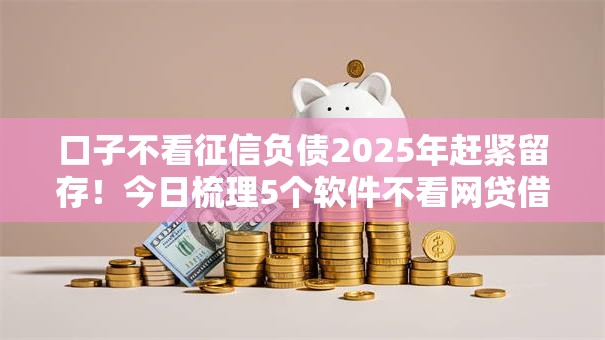 口子不看征信负债2025年赶紧留存！今日梳理5个软件不看网贷借钱负债