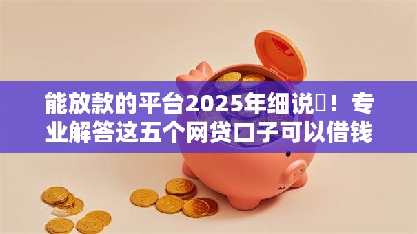 能放款的平台2025年细说​！专业解答这五个网贷口子可以借钱