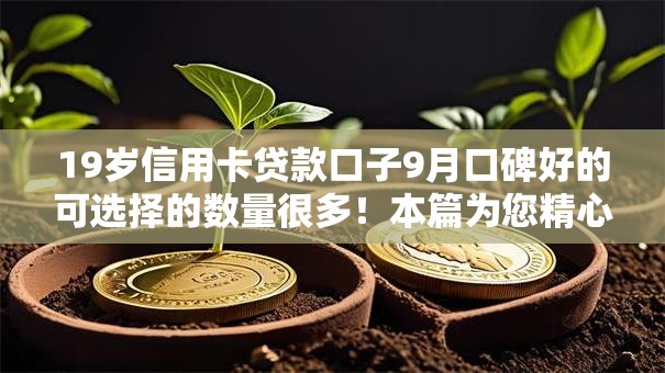 19岁信用卡贷款口子9月口碑好的可选择的数量很多！本篇为您精心推荐这五个借钱软件！