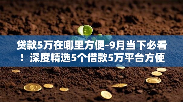 贷款5万在哪里方便-9月当下必看！深度精选5个借款5万平台方便