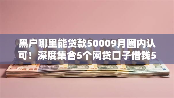 黑户哪里能贷款50009月圈内认可！深度集合5个网贷口子借钱5000