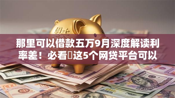 那里可以借款五万9月深度解读利率差！必看​这5个网贷平台可以贷款五万