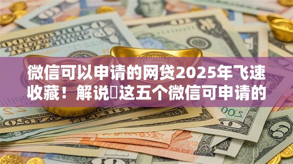 微信可以申请的网贷2025年飞速收藏！解说​这五个微信可申请的借款平台