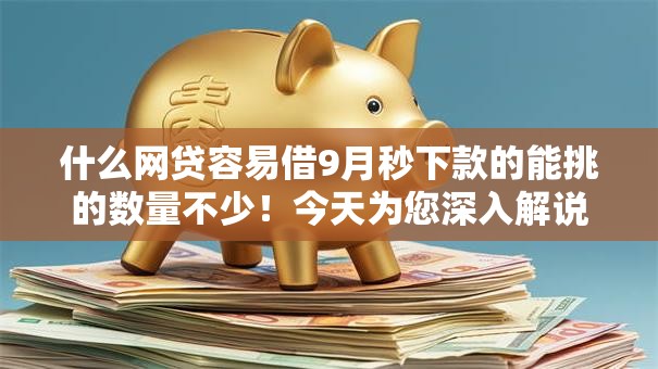 什么网贷容易借9月秒下款的能挑的数量不少！今天为您深入解说这5个黑户借款软件！