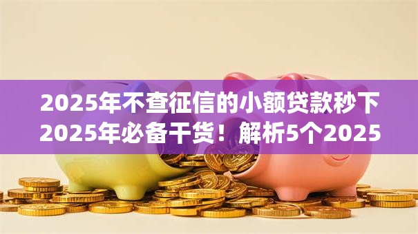 2025年不查征信的小额贷款秒下2025年必备干货！解析5个2025年借钱秒到网贷app