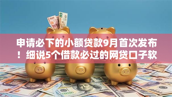 申请必下的小额贷款9月首次发布！细说5个借款必过的网贷口子软件