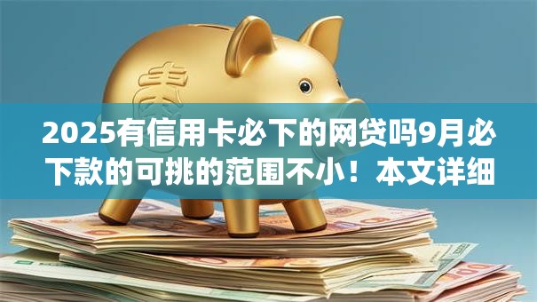 2025有信用卡必下的网贷吗9月必下款的可挑的范围不小！本文详细讲说​这五个贷款app！