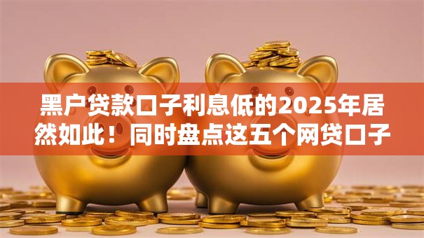 黑户贷款口子利息低的2025年居然如此！同时盘点这五个网贷口子利息低的借钱软件