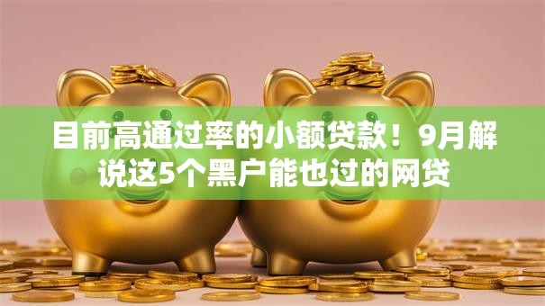 目前高通过率的小额贷款！9月解说这5个黑户能也过的网贷