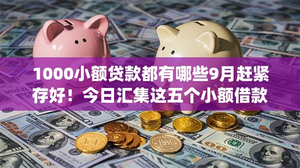 1000小额贷款都有哪些9月赶紧存好!今日汇集这五个小额借款都有哪些网贷app 1000小额贷款都有哪些9月赶紧存好!今日汇集这五个小额借款都有哪些网贷app