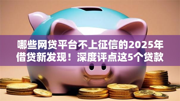 哪些网贷平台不上征信的2025年借贷新发现!深度评点这5个贷款口子不接征信的软件 哪些网贷平台不上征信的2025年借贷新发现!深度评点这5个贷款口子不接征信的软件
