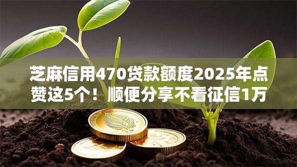 芝麻信用470贷款额度2025年点赞这5个！顺便分享不看征信1万额度