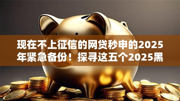 现在不上征信的网贷秒申的2025年紧急备份！探寻这五个2025黑户5000的口子