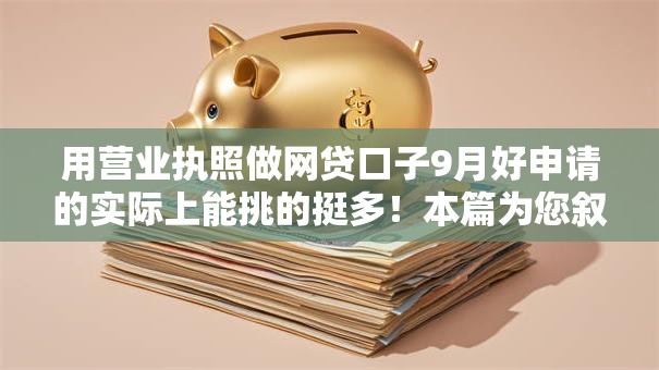 用营业执照做网贷口子9月好申请的实际上能挑的挺多！本篇为您叙述这五个借钱软件！
