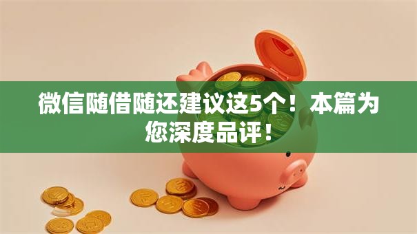 微信随借随还建议这5个！本篇为您深度品评！