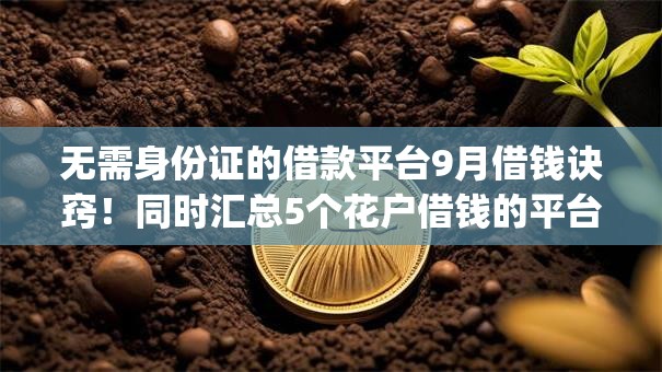 无需身份证的借款平台9月借钱诀窍!同时汇总5个花户借钱的平台100%能借到app 无需身份证的借款平台9月借钱诀窍!同时汇总5个花户借钱的平台100%能借到app