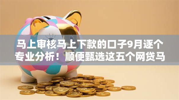 马上审核马上下款的口子9月逐个专业分析！顺便甄选这五个网贷马上审核平台马上到账