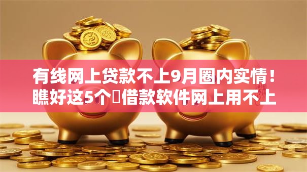 有线网上贷款不上9月圈内实情!瞧好这5个借款软件网上用不上 有线网上贷款不上9月圈内实情!瞧好这5个借款软件网上用不上