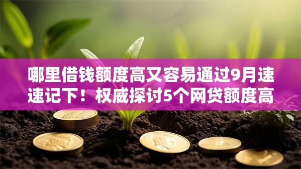 哪里借钱额度高又容易通过9月速速记下!权威探讨5个网贷额度高软件容易通过 哪里借钱额度高又容易通过9月速速记下!权威探讨5个网贷额度高软件容易通过