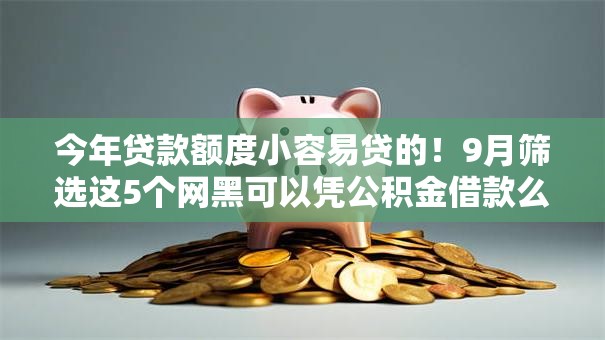 今年贷款额度小容易贷的！9月筛选这5个网黑可以凭公积金借款么嘛