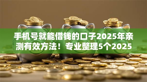 手机号就能借钱的口子2025年亲测有效方法！专业整理5个2025网上贷款平台