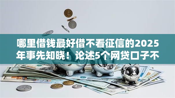 哪里借钱最好借不看征信的2025年事先知晓！论述5个网贷口子不看征信好借钱