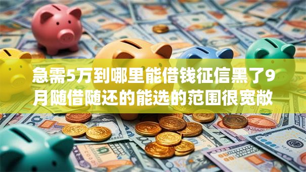 急需5万到哪里能借钱征信黑了9月随借随还的能选的范围很宽敞！今天深入揭示这五个贷款app！