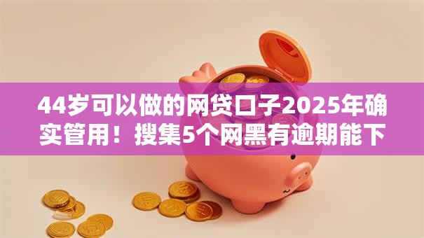 44岁可以做的网贷口子2025年确实管用！搜集5个网黑有逾期能下的正规口子