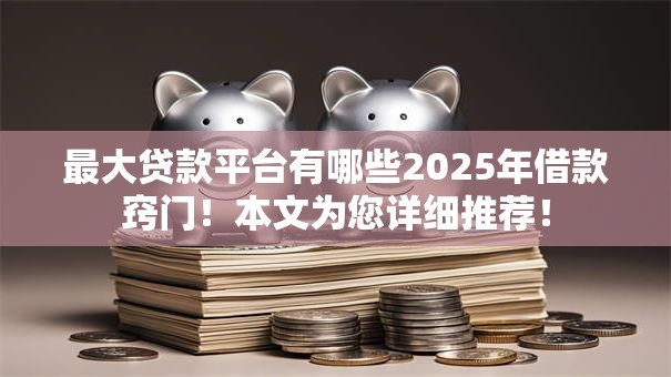 最大贷款平台有哪些2025年借款窍门！本文为您详细推荐！