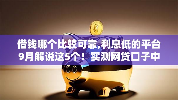 借钱哪个比较可靠,利息低的平台9月解说这5个！实测网贷口子中借款利息低的软件