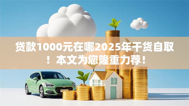 贷款1000元在哪2025年干货自取!本文为您隆重力荐! 贷款1000元在哪2025年干货自取!本文为您隆重力荐!