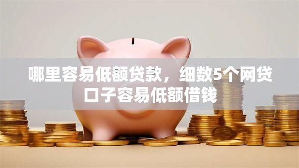 哪里容易低额贷款，细数5个网贷口子容易低额借钱