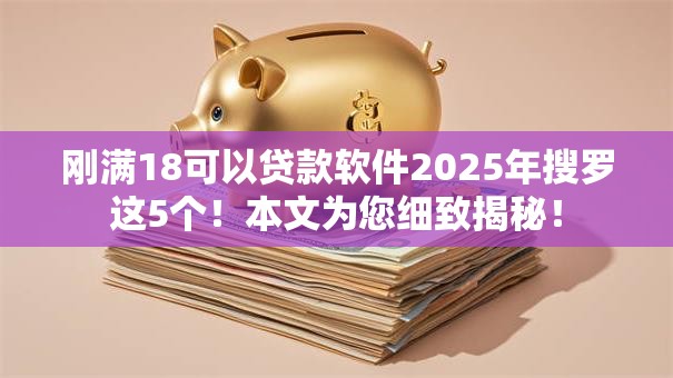 刚满18可以贷款软件2025年搜罗这5个！本文为您细致揭秘！