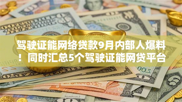 驾驶证能网络贷款9月内部人爆料！同时汇总5个驾驶证能网贷平台借钱