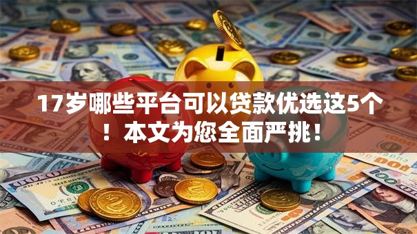 17岁哪些平台可以贷款优选这5个！本文为您全面严挑！