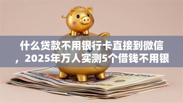 什么贷款不用银行卡直接到微信，2025年万人实测5个借钱不用银行卡直接到微信