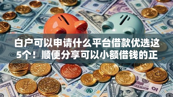 白户可以申请什么平台借款优选这5个！顺便分享可以小额借钱的正规平台