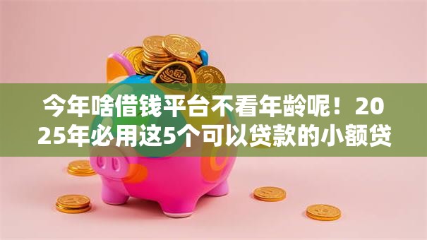 今年啥借钱平台不看年龄呢!2025年必用这5个可以贷款的小额贷款软件 今年啥借钱平台不看年龄呢!2025年必用这5个可以贷款的小额贷款软件