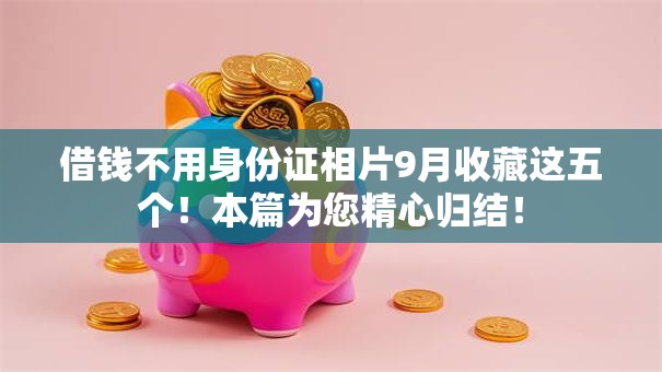 借钱不用身份证相片9月收藏这五个！本篇为您精心归结！