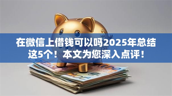在微信上借钱可以吗2025年总结这5个!本文为您深入点评! 在微信上借钱可以吗2025年总结这5个!本文为您深入点评!