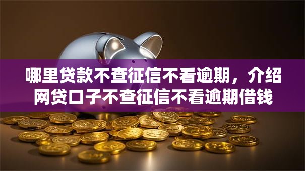 哪里贷款不查征信不看逾期，介绍网贷口子不查征信不看逾期借钱