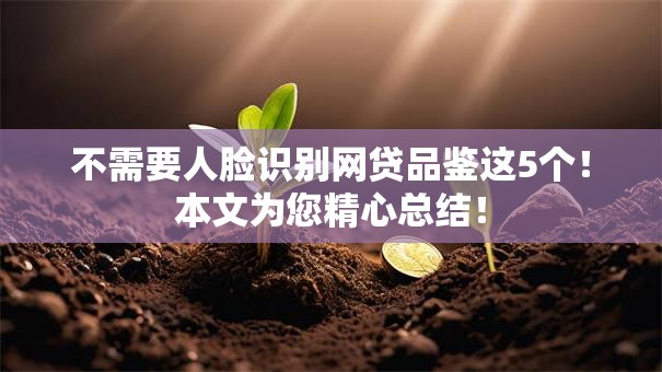 不需要人脸识别网贷品鉴这5个！本文为您精心总结！