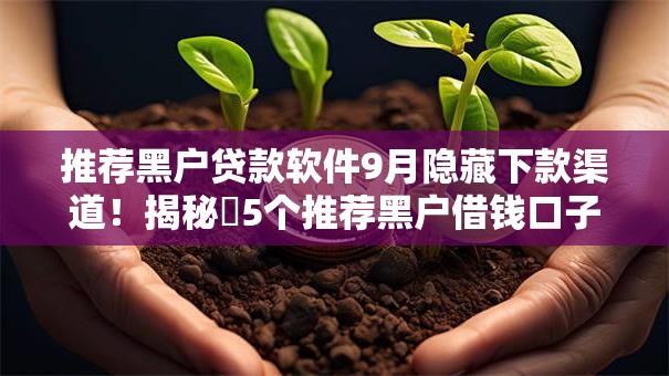 推荐黑户贷款软件9月隐藏下款渠道!揭秘5个推荐黑户借钱口子 推荐黑户贷款软件9月隐藏下款渠道!揭秘5个推荐黑户借钱口子