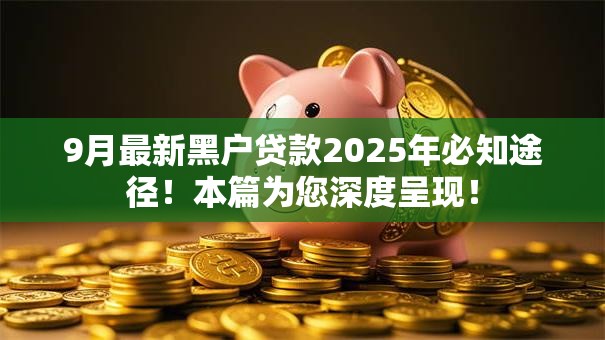 9月最新黑户贷款2025年必知途径！本篇为您深度呈现！
