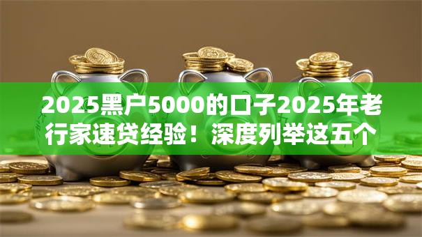 2025黑户5000的口子2025年老行家速贷经验!深度列举这五个逾期烂户下钱的口子 2025黑户5000的口子2025年老行家速贷经验!深度列举这五个逾期烂户下钱的口子