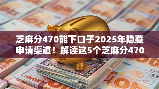 芝麻分470能下口子2025年隐藏申请渠道!解读这5个芝麻分470可借网贷软件 芝麻分470能下口子2025年隐藏申请渠道!解读这5个芝麻分470可借网贷软件