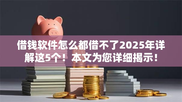 借钱软件怎么都借不了2025年详解这5个！本文为您详细揭示！