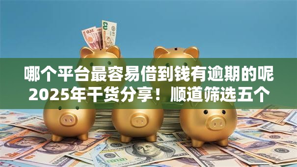 哪个平台最容易借到钱有逾期的呢2025年干货分享！顺道筛选五个借钱不看征信快速通过