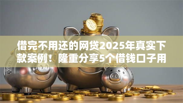 借完不用还的网贷2025年真实下款案例！隆重分享5个借钱口子用完不用还