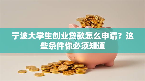 宁波大学生创业贷款怎么申请？这些条件你必须知道